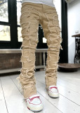 Men's Solid Color Slim Micro Flare Jeans GBBF-246