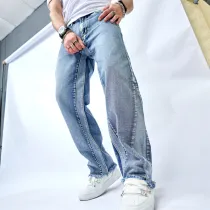 Men's Casual Vintage Wide Leg Jeans GBBF-3003