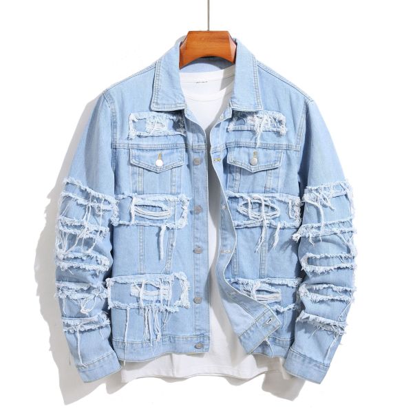 Men's Long Sleeve Casual Denim Jackets GBBF-907