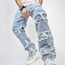 Men's Vintage Loose Casual Wide Leg Jeans GBBF-2010
