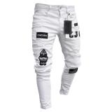 Men's Skinny Embroidered Holes Jeans GBBF-207