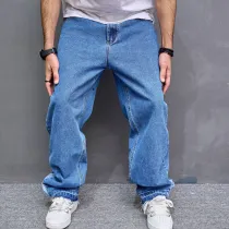 Men's Vintage Casual Loose Wide Leg Jeans GBBF-333