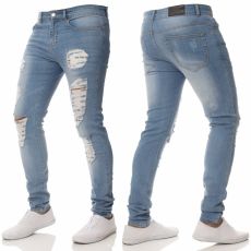 Men's Denim Holes Slim Skinny Jeans GBBF-082