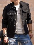 Men's Casual Lapel Long Sleeve Denim Jackets GBBF-8302