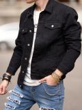 Men's Casual Lapel Long Sleeve Denim Jackets GBBF-8302