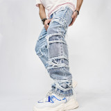Men's Vintage Loose Casual Wide Leg Jeans GBBF-2010