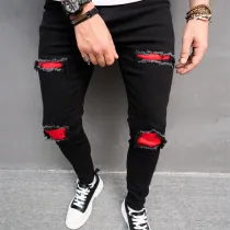 Men's Summer Fashion Holes Pencil Jeans GBBF-604
