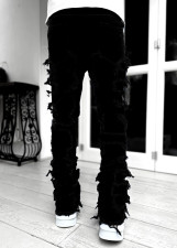 Men's Solid Color Slim Micro Flare Jeans GBBF-246