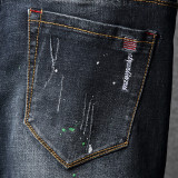 Men's Holes Fashion Slim Washed Jeans GBBF-TY687