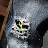 Men's Holes Fashion Slim Washed Jeans GBBF-TY687