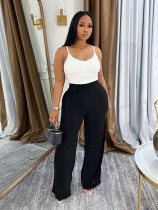 Loose Glossy High-waisted Wide-leg Pants SFY-694