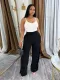 Loose Glossy High-waisted Wide-leg Pants SFY-694