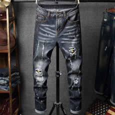 Men's Holes Fashion Slim Washed Jeans GBBF-TY687