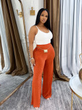 Loose Glossy High-waisted Wide-leg Pants SFY-694