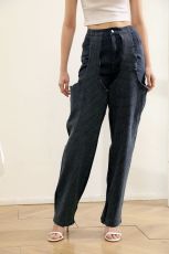 Irregular Hollow Out Hot Drill Jeans YMEF-52095