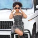 Off Shoulder Wrap Chest Denim Skirts Suit YMEF-53015