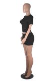Solid Color Short Sleeve Tops Shorts Suit GXYF-0463