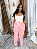 Sport Vest Drawstring Wide Leg Pants Suit SFY-693