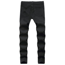 Men's Washed Holes Solid Jeans GBBF-116