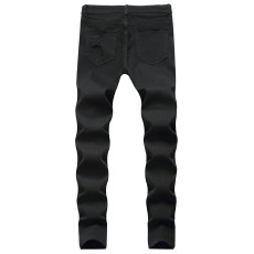 Men's Washed Holes Solid Jeans GBBF-116