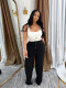 Sport Vest Drawstring Wide Leg Pants Suit SFY-693