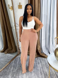 Loose Glossy High-waisted Wide-leg Pants SFY-694