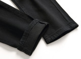 Men's Washed Holes Solid Jeans GBBF-116