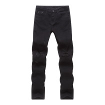 Men's Washed Holes Solid Jeans GBBF-116