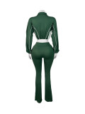 Patchwork Contrast Color Mirco Pants Two Piece Set CH-25018