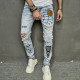Men's Embroidery Hole Pencil Jeans GBBF-3008