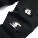 Men's Fashion Holes Solid Color Tight Jeans GBBF-702