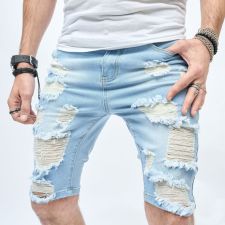 Men's Holes Casual Denim Short GBBF-211