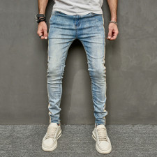 Men's Fashion Solid Color Slim Pencil Jeans GBBF-2014