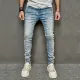 Men's Fashion Solid Color Slim Pencil Jeans GBBF-2014