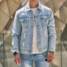 Men's Long Sleeve Lapel Denim Jackets GBBF-83033