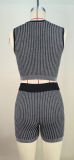 Knits Sleeveless Tops Shorts 2 Piece Set MDF-5514