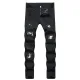 Men's Fashion Holes Solid Color Tight Jeans GBBF-702