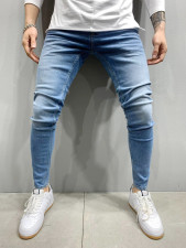 Men's Solid Color Slim Tight Pencil Jeans GBBF-DY011