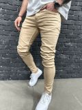 Men's Casual Solid Color Slim Jeans GBBF-662623