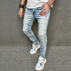 Men's Fashion Holes Patchwork Jeans GBBF-7006