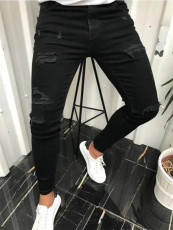 Men's Casual Slim Tight Holes Jeans GBBF-661740