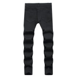 Men's Fashion Holes Solid Color Tight Jeans GBBF-702