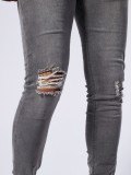Men's Solid Color Tight Pockets Jeans GBBF-66222