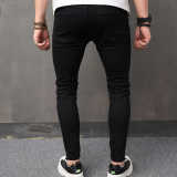 Men's Solid Color Slim Straight Jeans GBBF-804-4