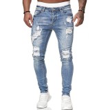 Men's Fashion Slim Holes Pencil Jeans GBBF-344