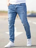 Men's Holes Pencil Jeans GBBF-66220