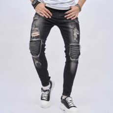 Men's Washed Holes Tight Jeans GBBF-9124