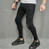 Men's Casual Holes Slim Pencil Jeans GBBF-1128