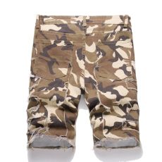Men's Fashion Camouflage Print Denim Shorts GBBF-2434