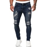 Men's Fashion Slim Holes Pencil Jeans GBBF-344
